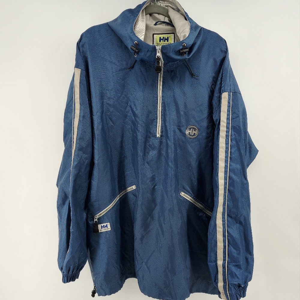 HELLY HANSEN Board Wear Hoodies Jacket Quarter Zipper Two Striped Blue Size XL